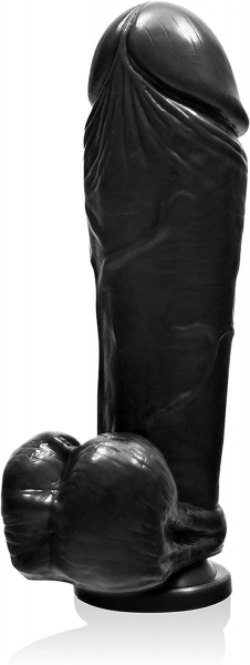 SI Ignite 10 inch Thick Cock with Balls and Suction Cup, black
